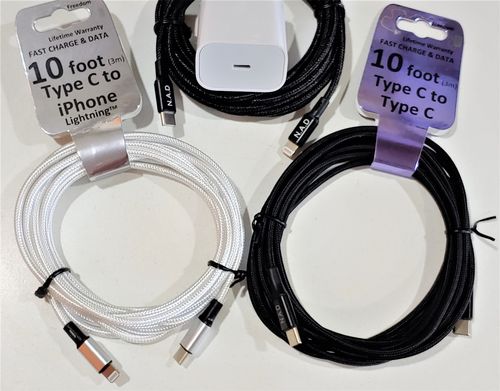 10ft Braided iPhone - Type C (Lightning) Cable